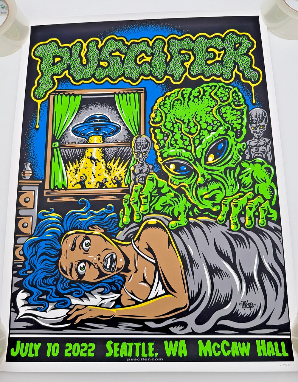 Puscifer Seattle 2022 McCaw Hall Jimbo Phillips Concert Poster 18x24 #290/307